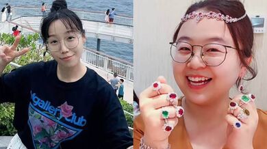 水贝珠宝行业小骚货私生活曝光 每月换对象 买珠宝换操眼镜妹 情趣装骑乘榨精 视觉冲击力爆棚！